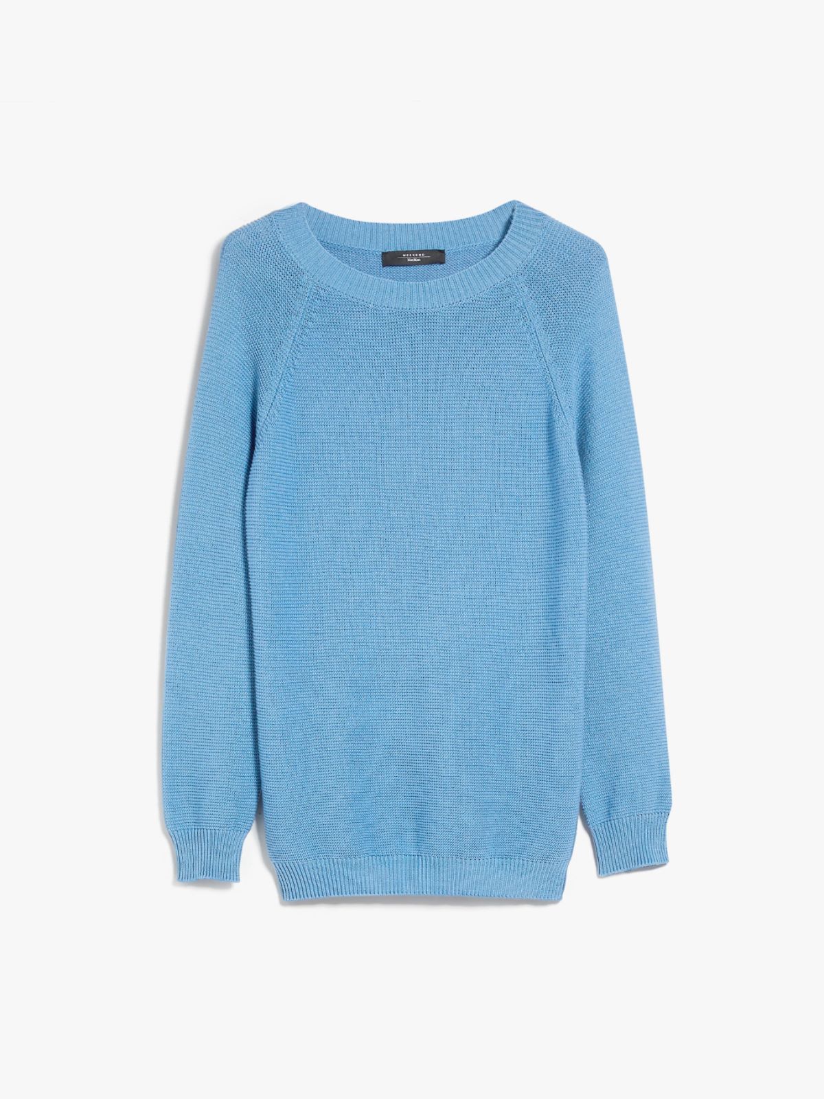 Relaxed-fit cotton sweater, sky blue | Weekend Max Mara