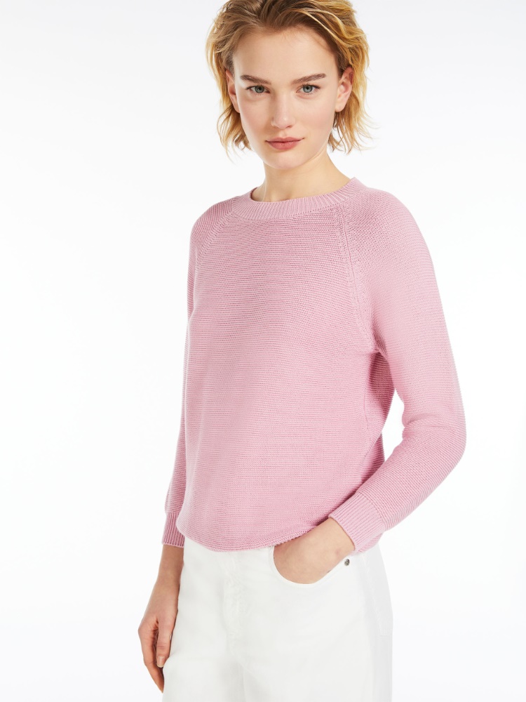 Relaxed-fit cotton sweater - PINK - Weekend Max Mara