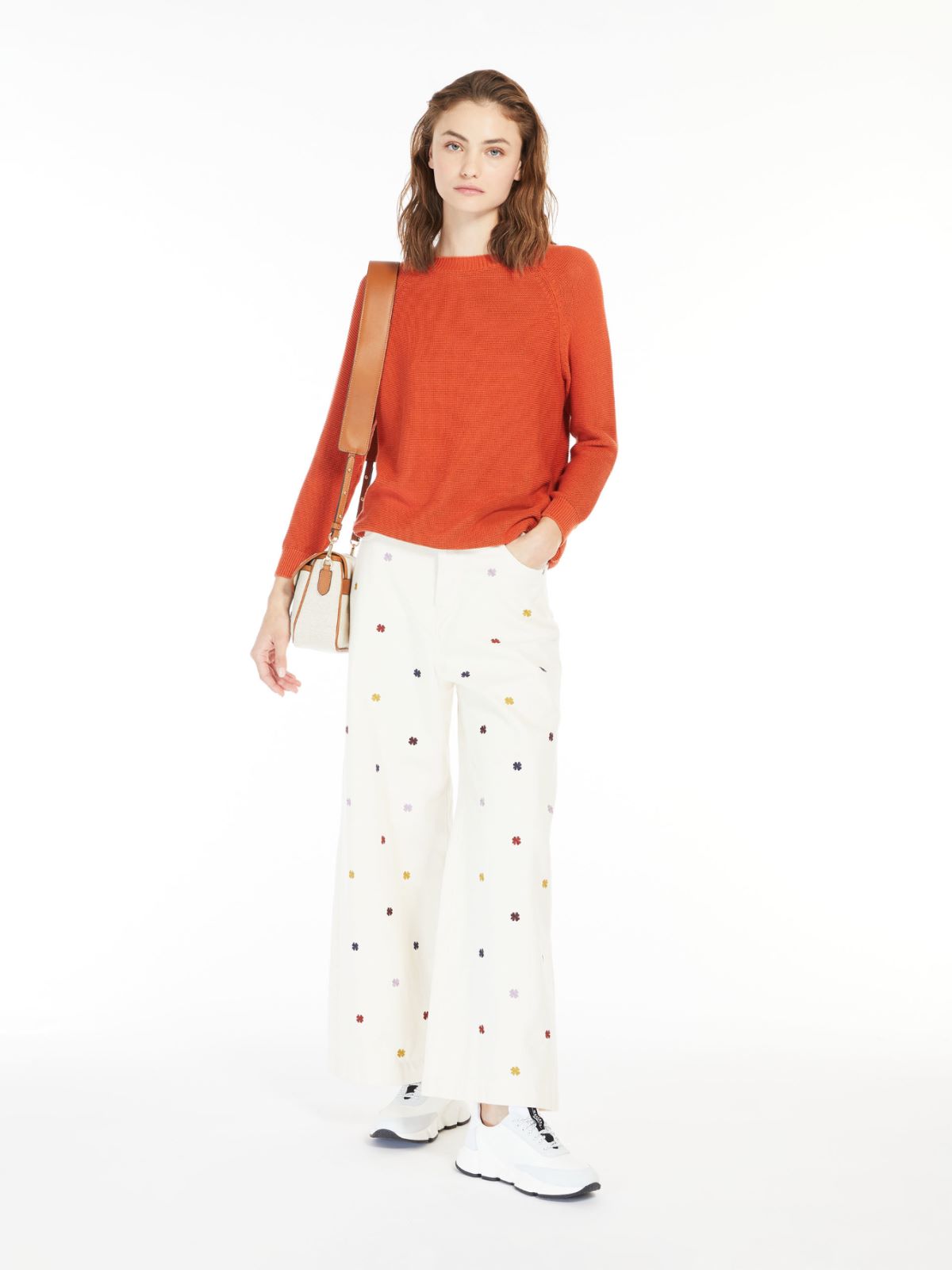 Relaxed-fit cotton sweater - ORANGE - Weekend Max Mara