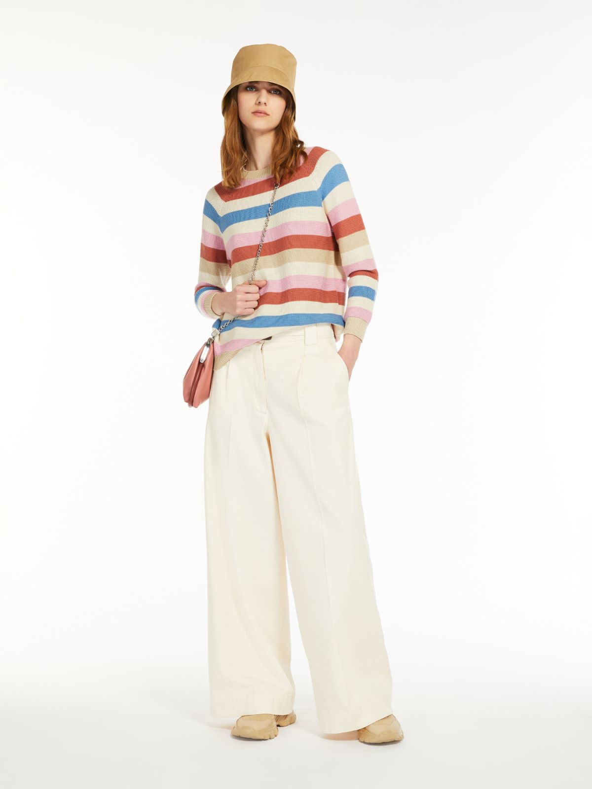 Relaxed-fit cotton sweater, multicolour | Weekend Max Mara