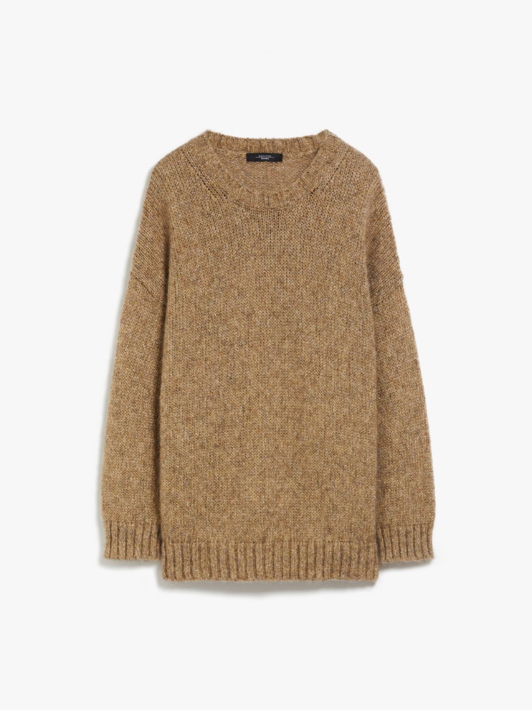 Oversized mohair and lurex sweater - GOLD - Weekend Max Mara