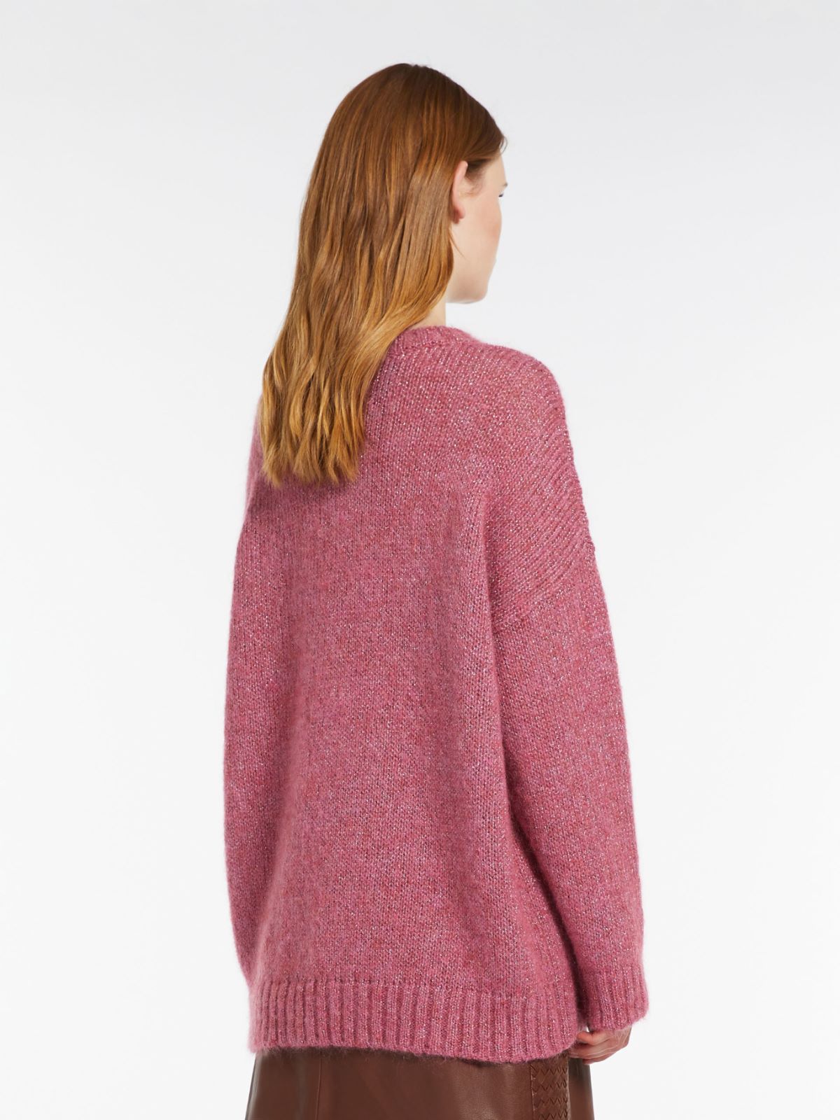 Oversized mohair and lurex sweater - FUCHSIA - Weekend Max Mara - 3