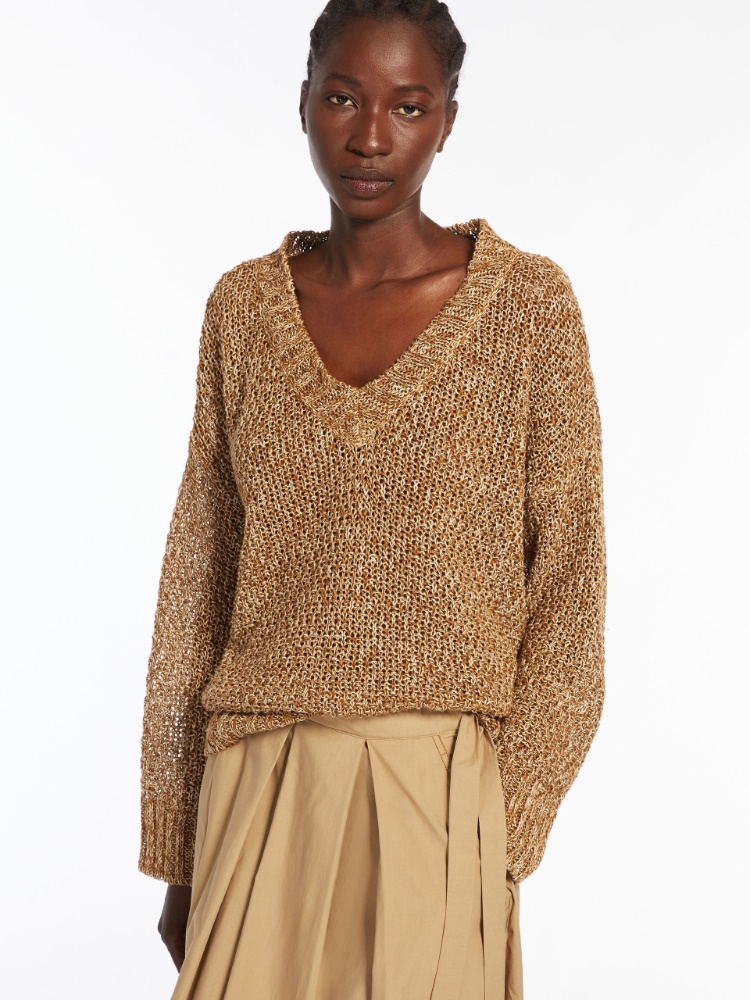 Linen yarn sweater - TOBACCO - Weekend Max Mara