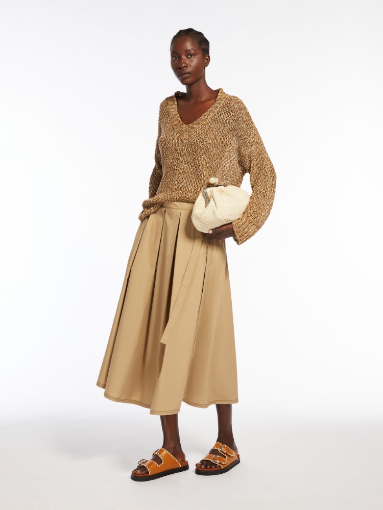 Linen yarn sweater, tobacco | Weekend Max Mara
