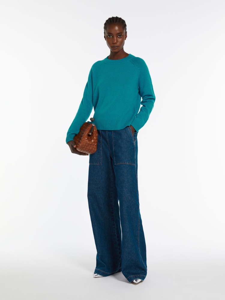 Cashmere crew-neck sweater - TURQUOISE - Weekend Max Mara