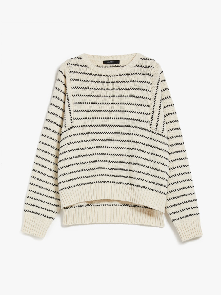 Oversized striped cotton sweater -  - Weekend Max Mara - 2