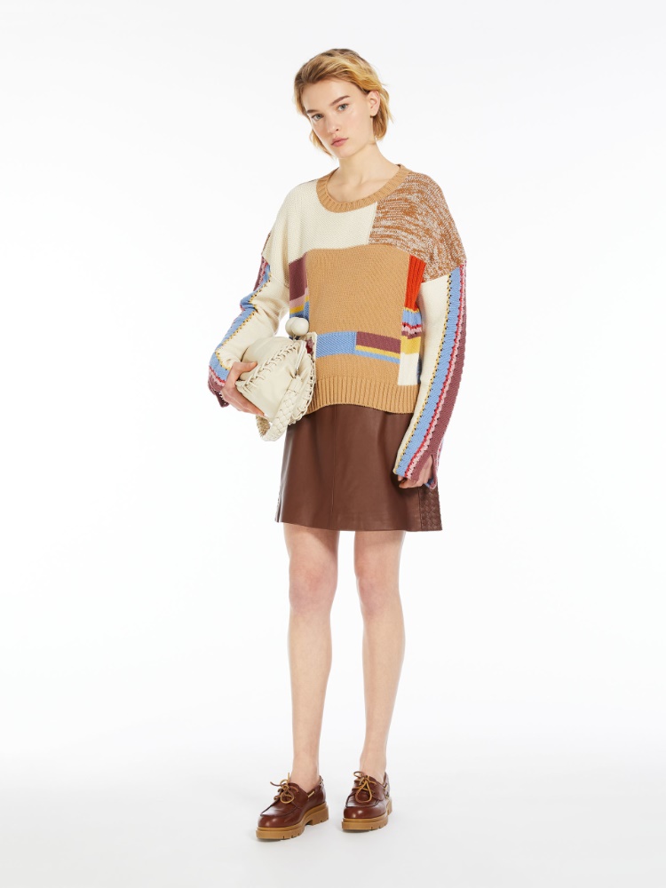 Patchwork cotton sweater - MULTICOLOUR - Weekend Max Mara