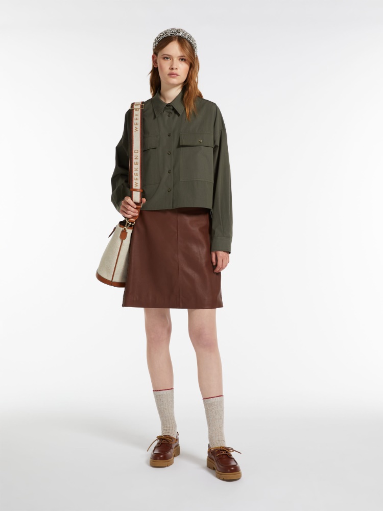 Nappa leather mini skirt - RUST - Weekend Max Mara