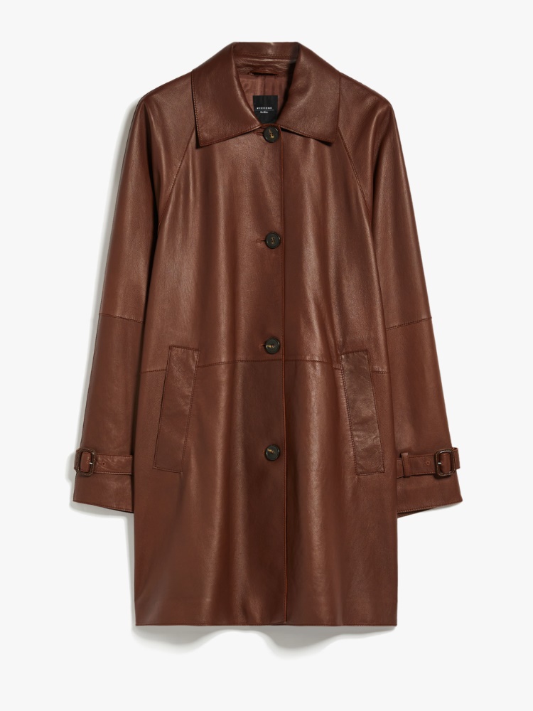 Nappa leather midi duster coat - RUST - Weekend Max Mara - 2