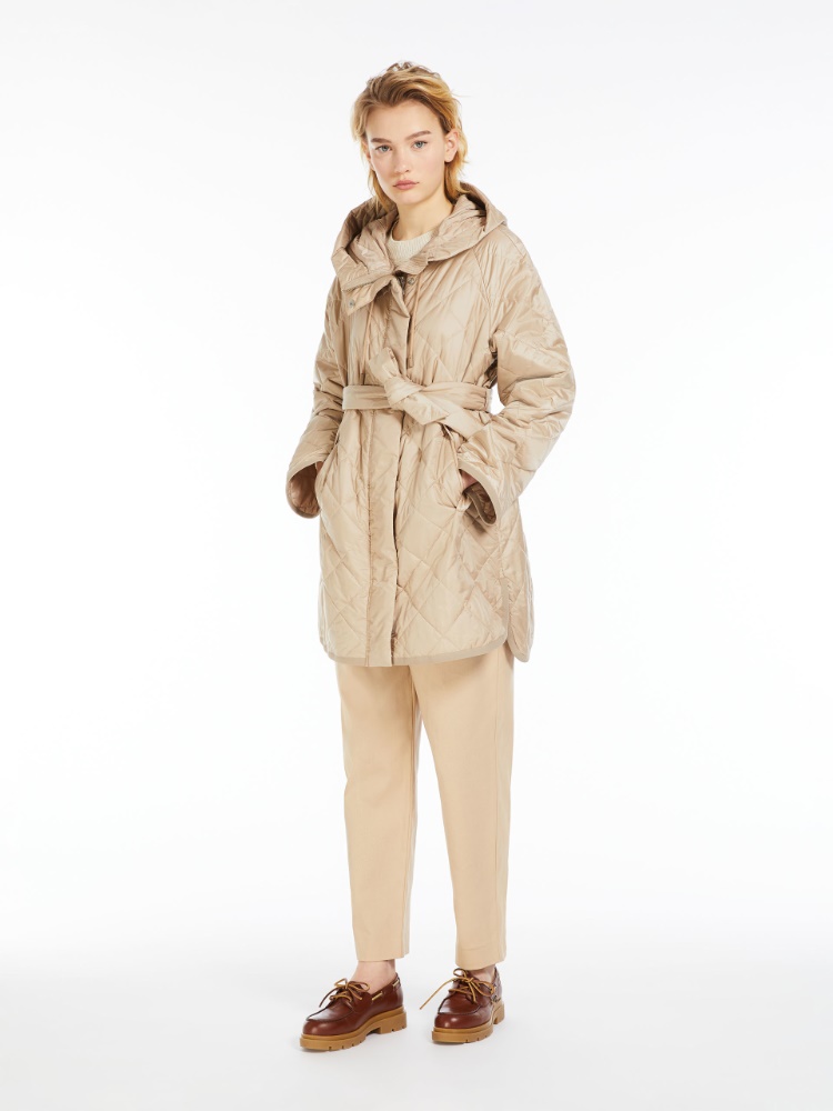 Water-repellent fabric hooded parka - SAND - Weekend Max Mara