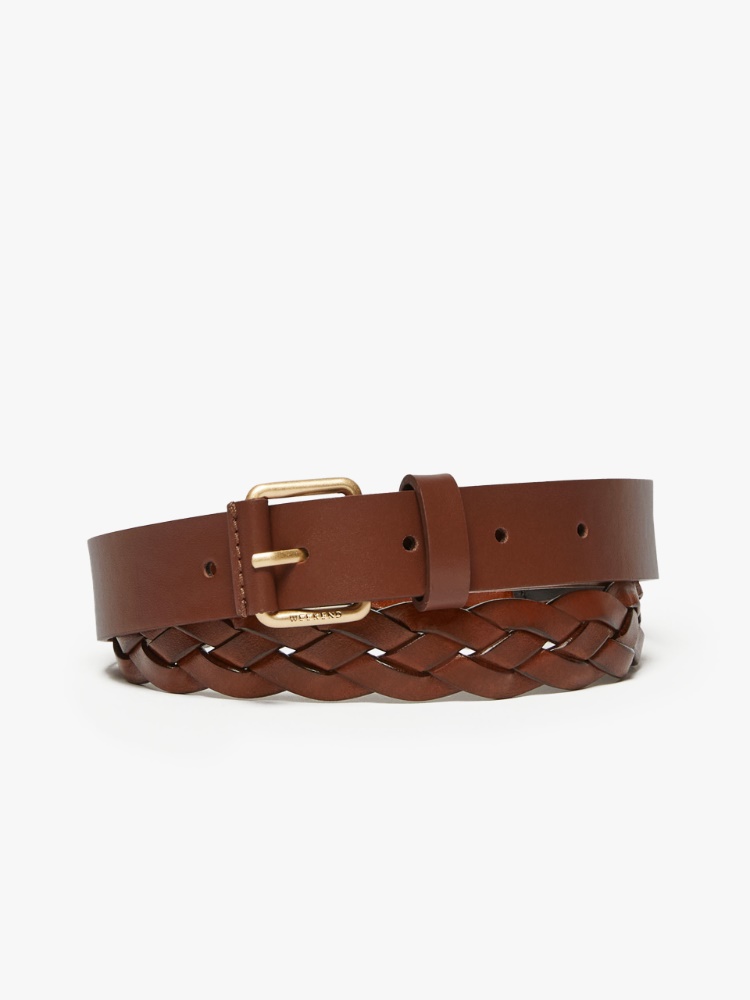 Woven leather belt - TOBACCO - Weekend Max Mara