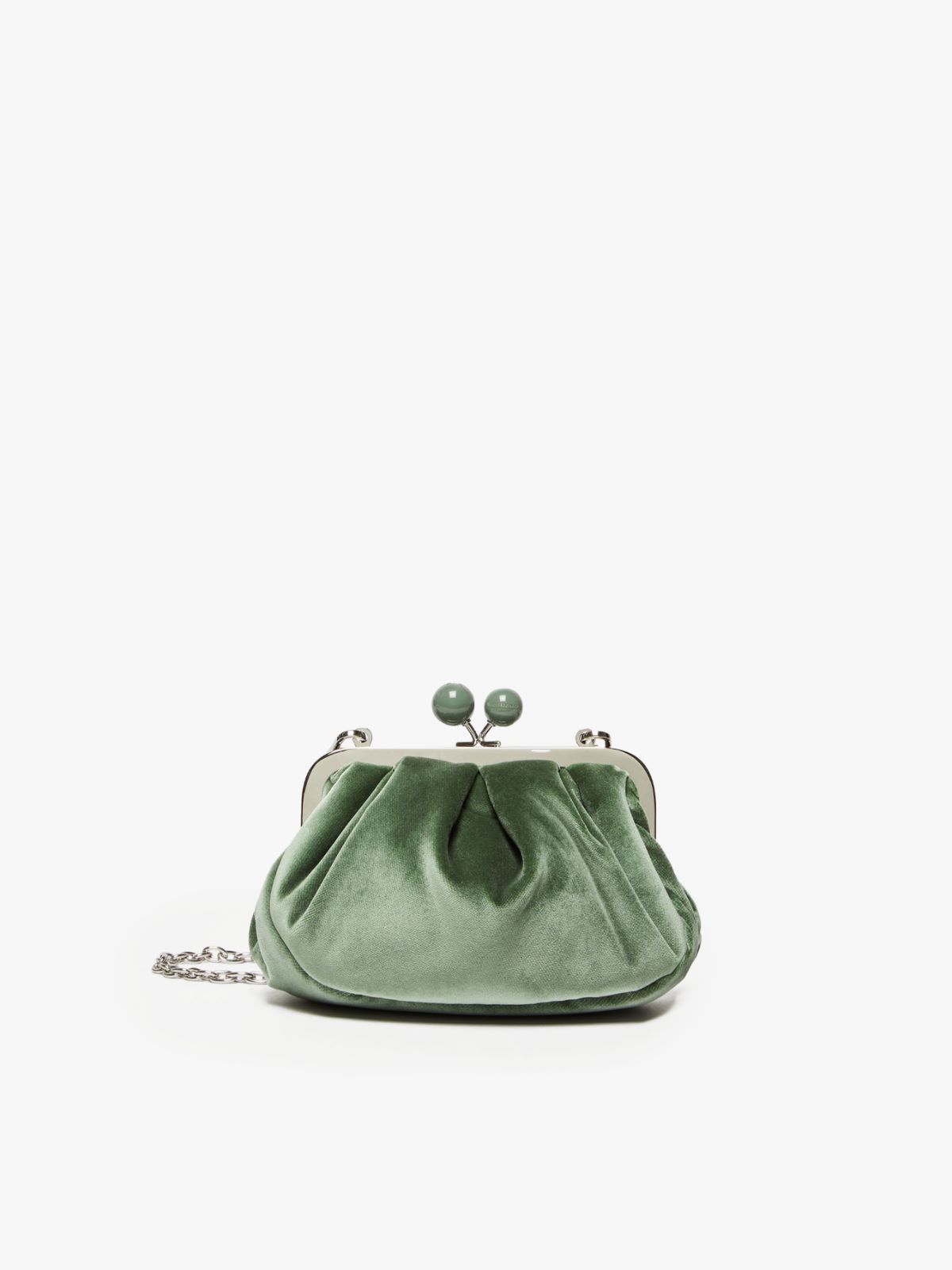Small velvet Pasticcino Bag, sage green | Weekend Max Mara