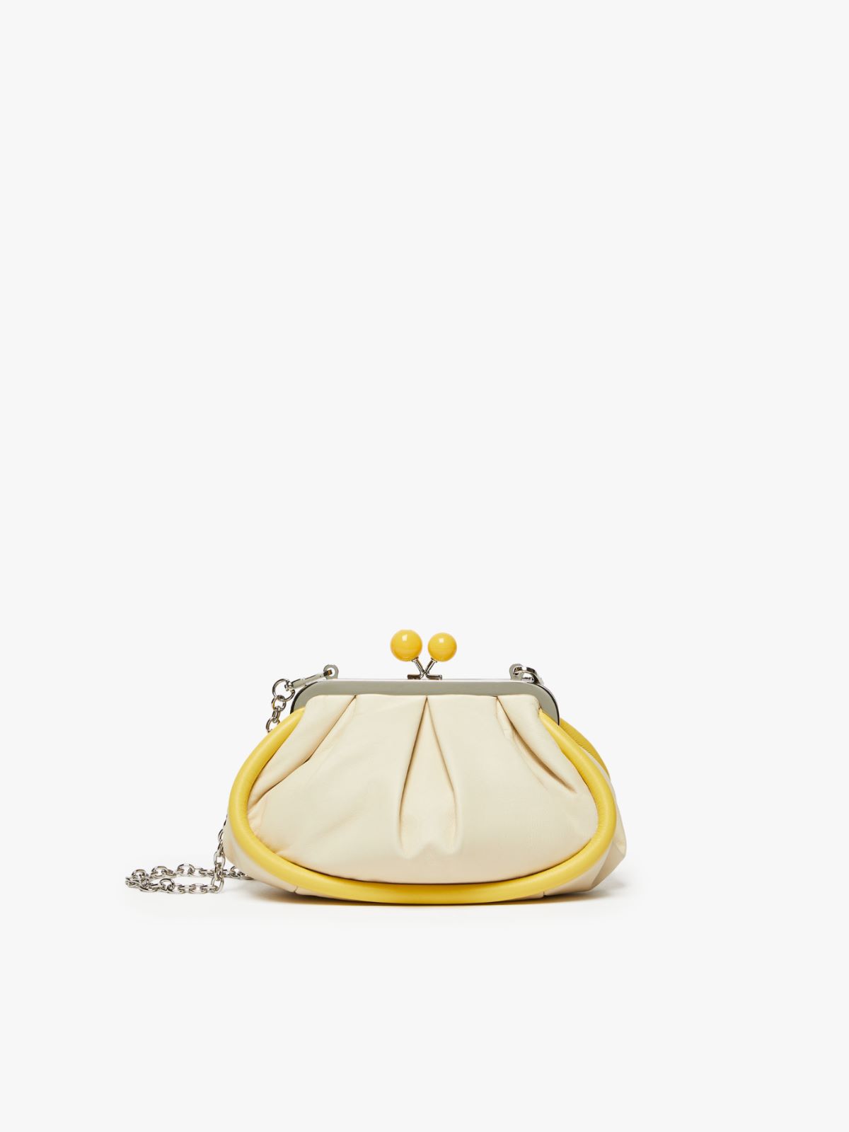 Small Nappa leather Pasticcino Bag, ivory | Weekend Max Mara