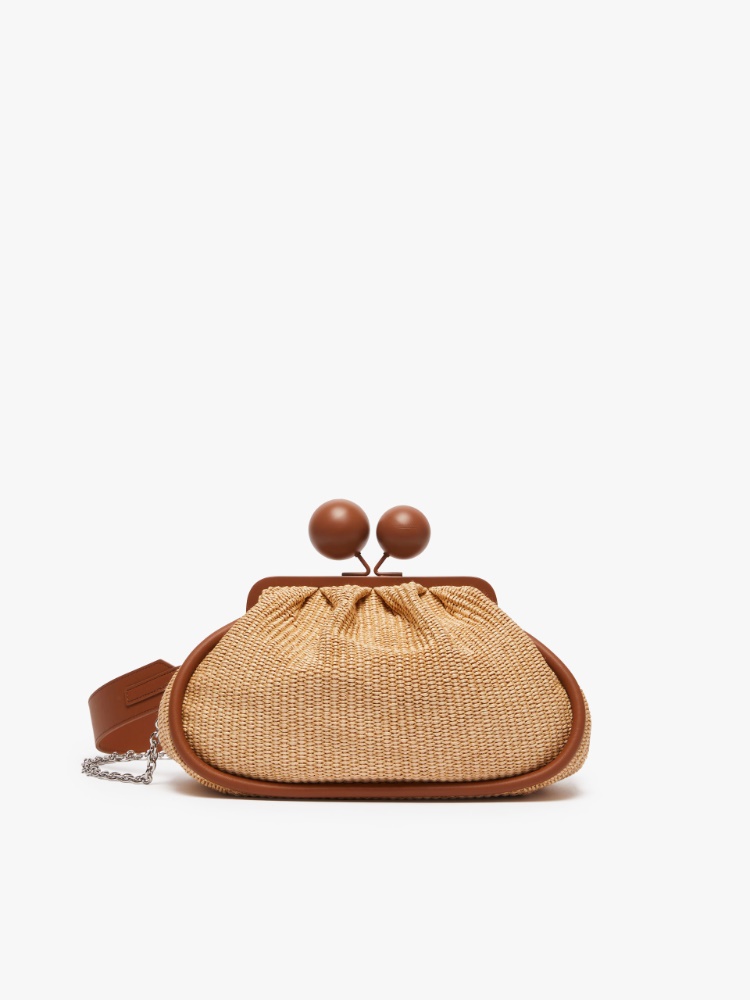 Marine Mini teddy tote bag in brown - Max Mara | Mytheresa