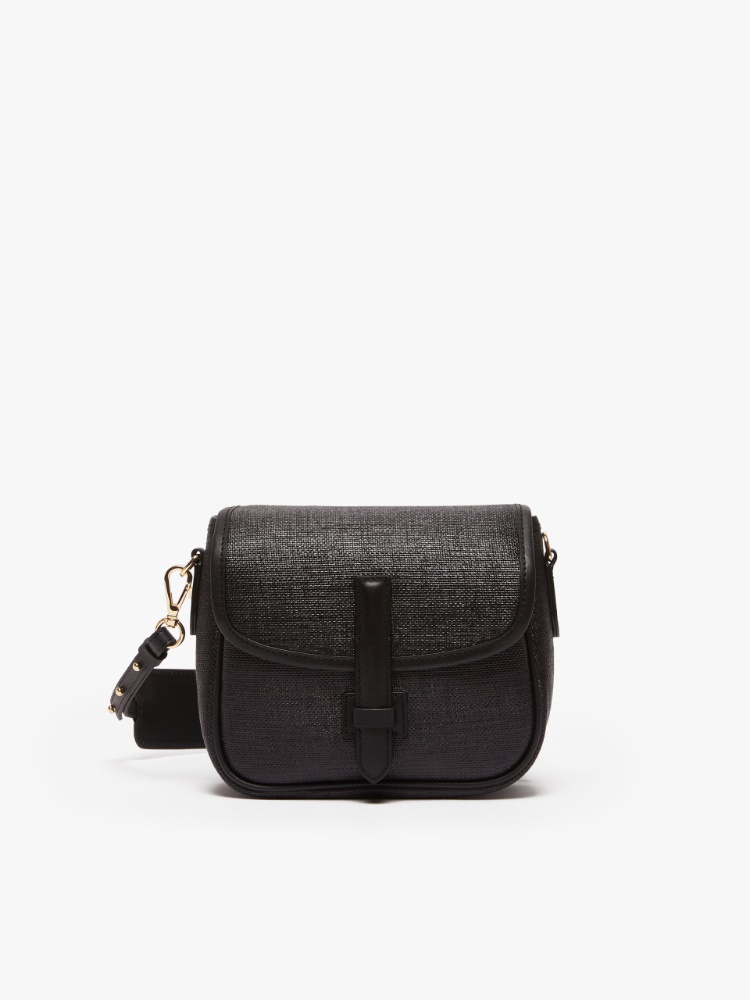 MISAKO Weol Borsa A Tracolla Effetto Rafia – Naturale, Misure 18x22x8 Cm, Materiale Sostenibile, Donna