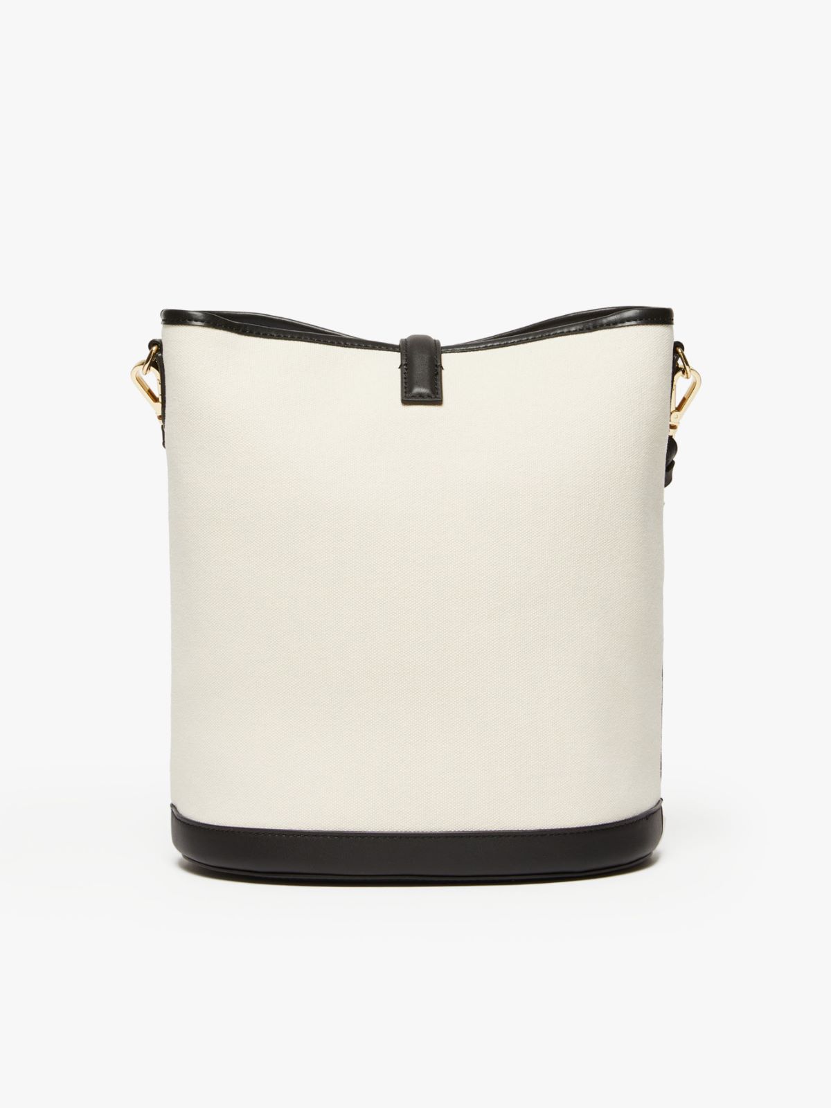 Canvas and leather bucket bag, ivory | Weekend Max Mara