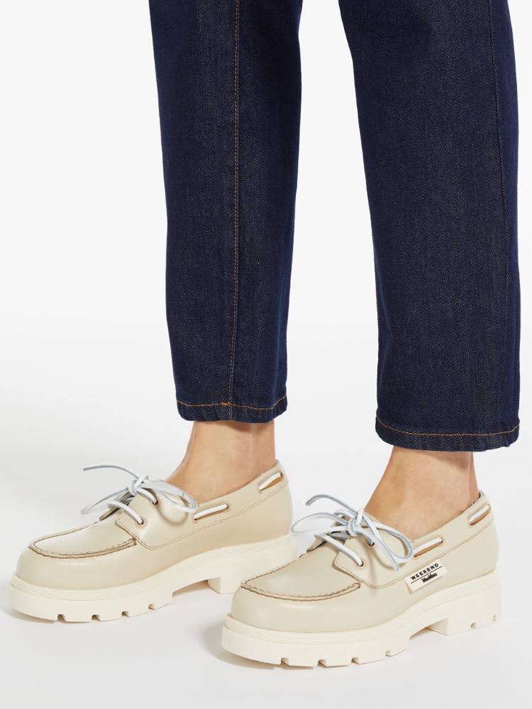 Leather moccasins - IVORY - Weekend Max Mara - 2