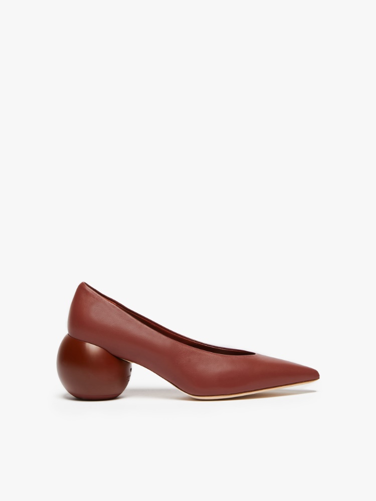 Nappa leather court shoes - RUST - Weekend Max Mara