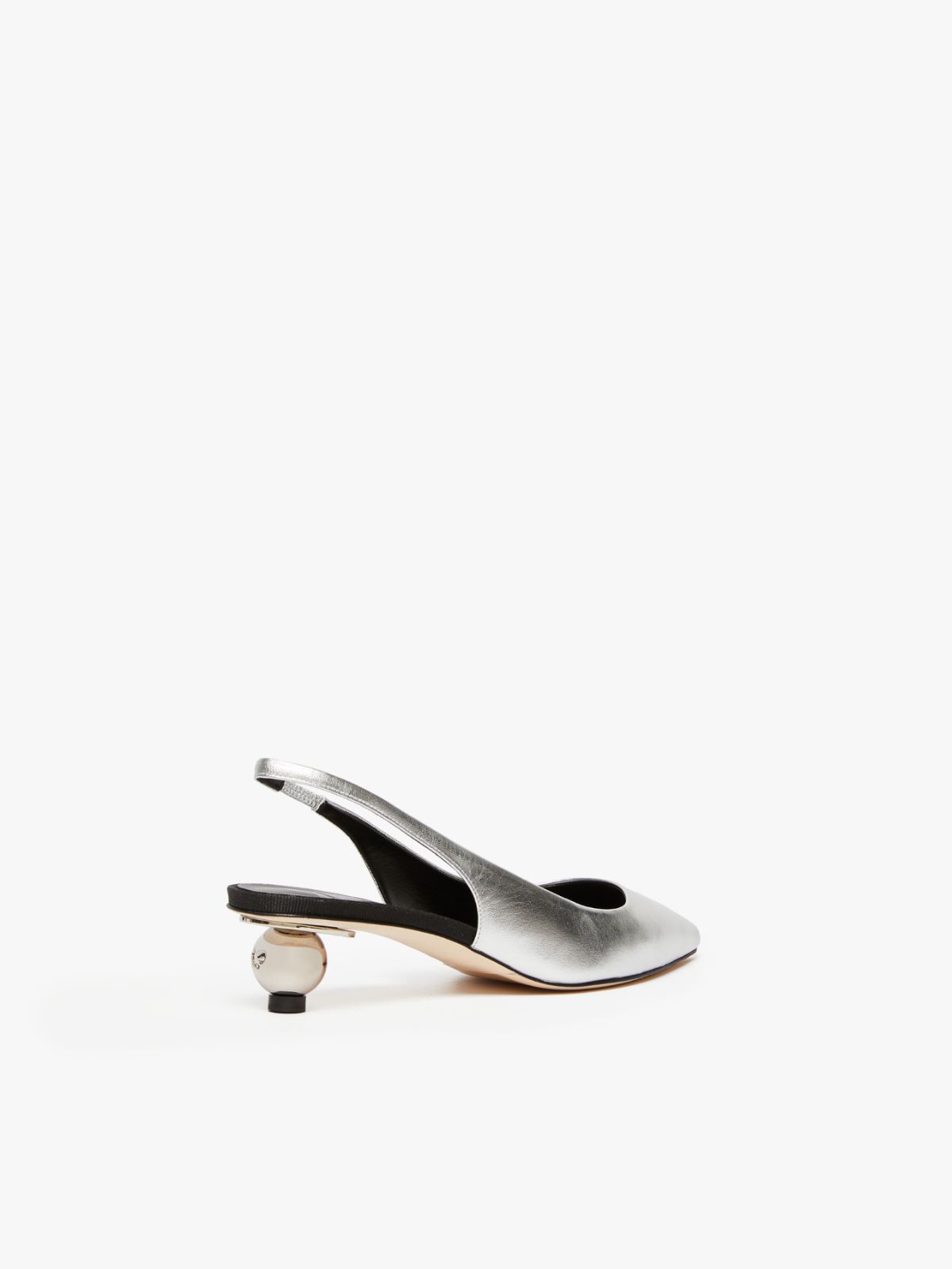 Silver slingbacks hot sale