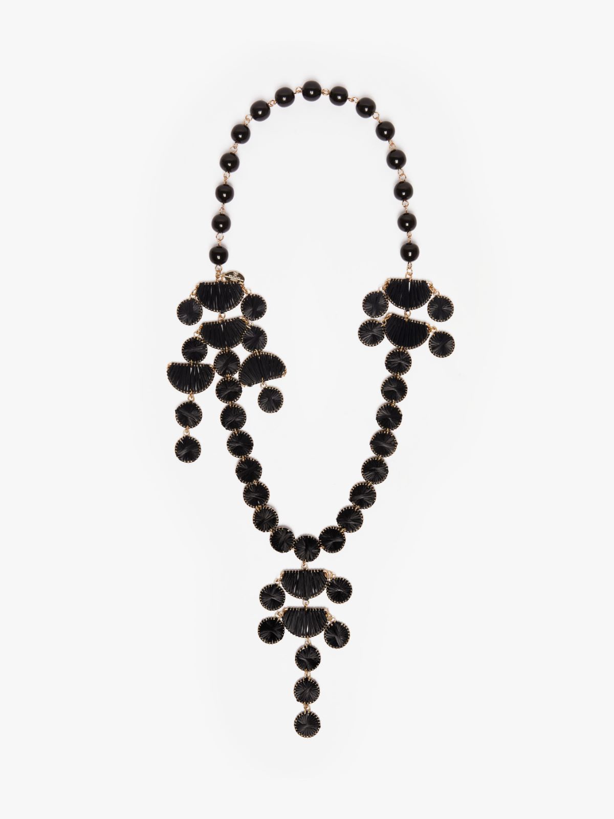 Viscose and resin necklace, black | Weekend Max Mara 