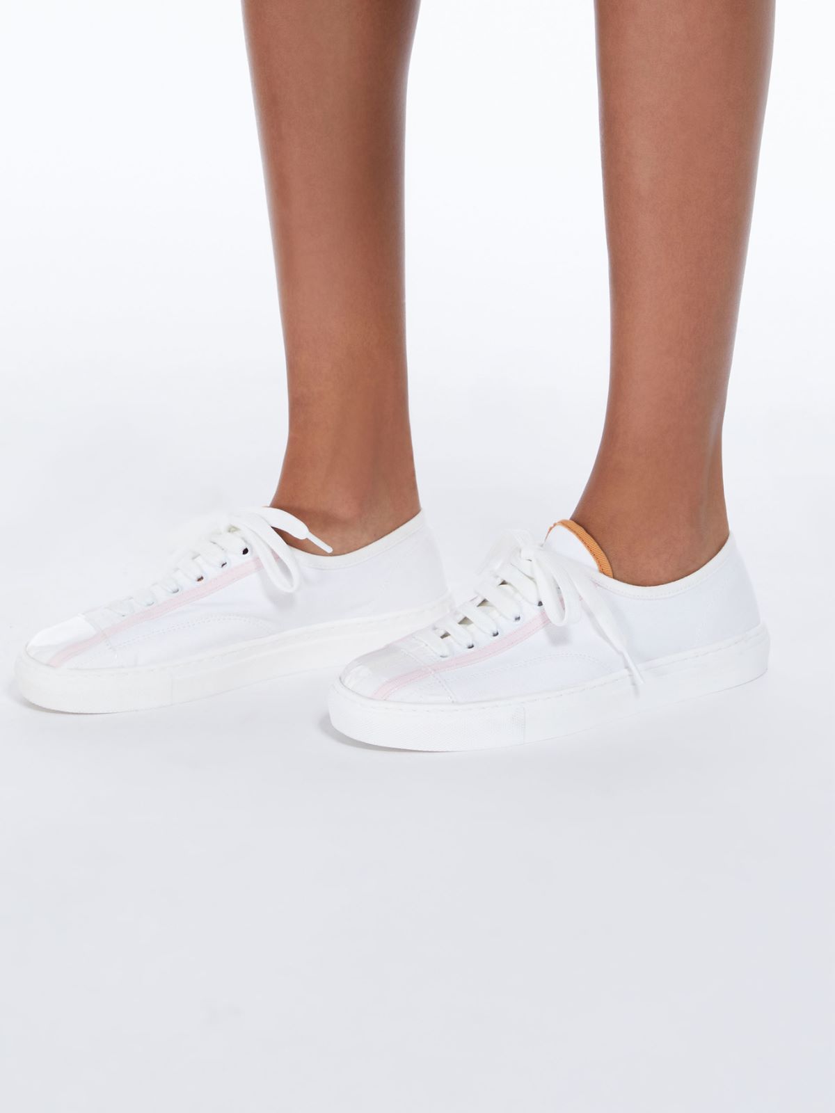 Cotton canvas sneakers, white | Weekend Max Mara