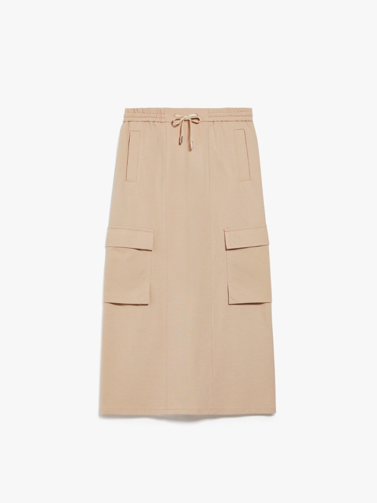 Jersey skirt with drawstring - SAND - Weekend Max Mara