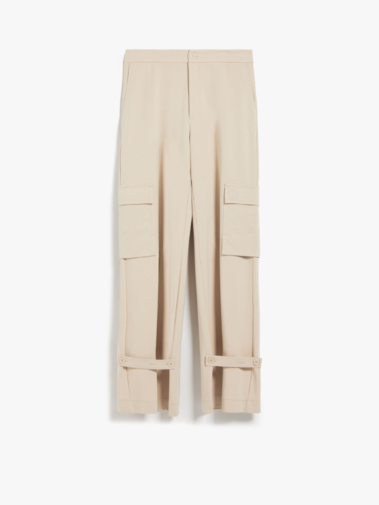 Milano-knit jersey worker trousers - SAND - Weekend Max Mara