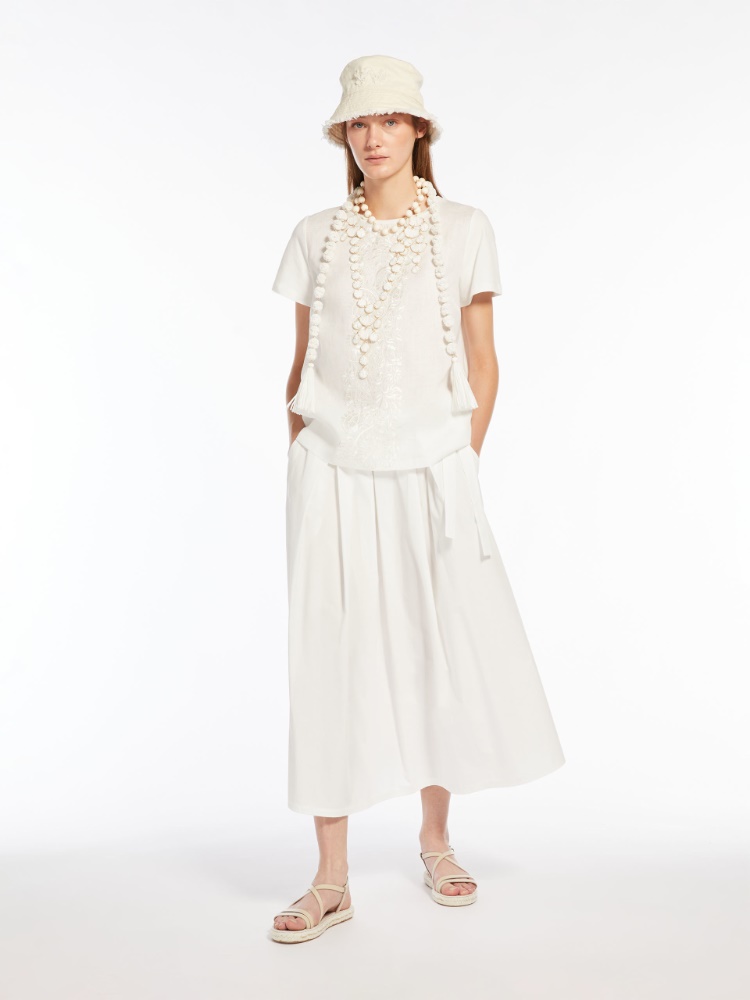 Max Mara Women's Mxmfalasco Linen Shirt White