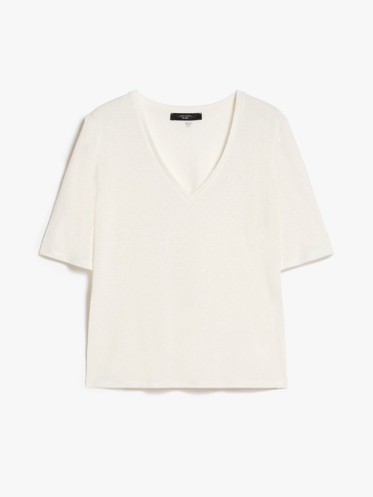 Linen jersey T-shirt, white | Weekend Max Mara 
