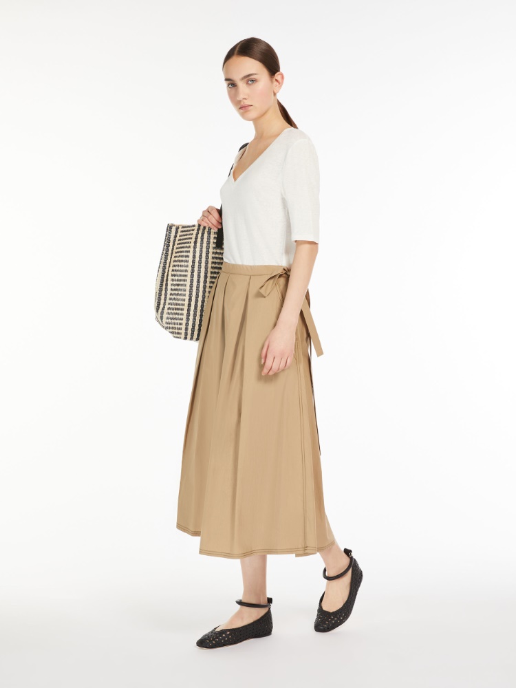 Linen jersey T-shirt, white | Weekend Max Mara 