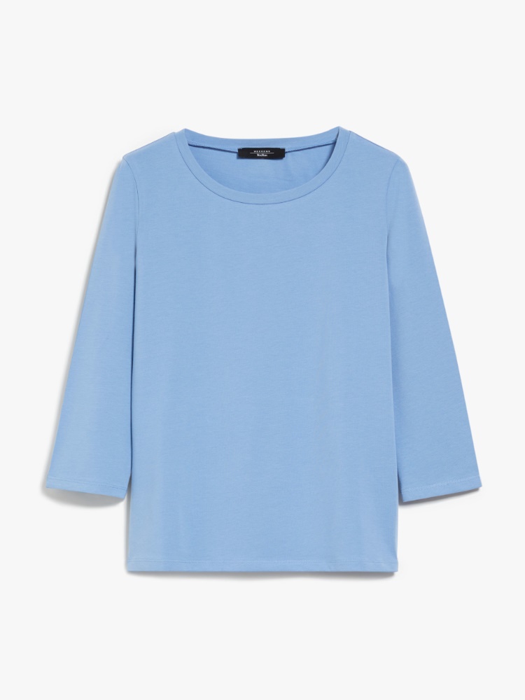 Organic cotton T-shirt - SKY BLUE - Weekend Max Mara - 2