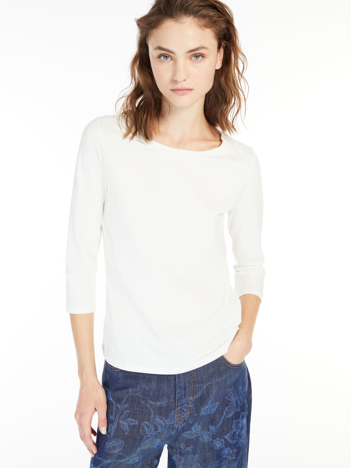 Organic cotton T-shirt - WHITE - Weekend Max Mara - 4