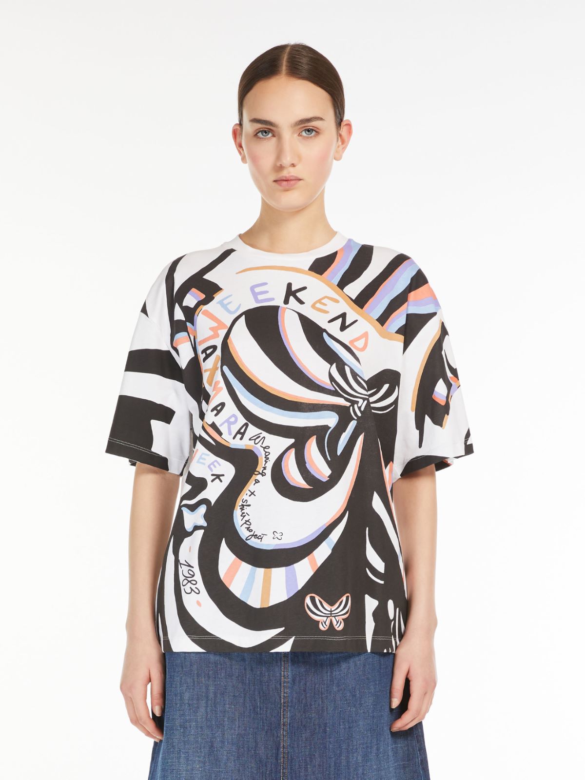 Cotton jersey T-shirt, white | Weekend Max Mara