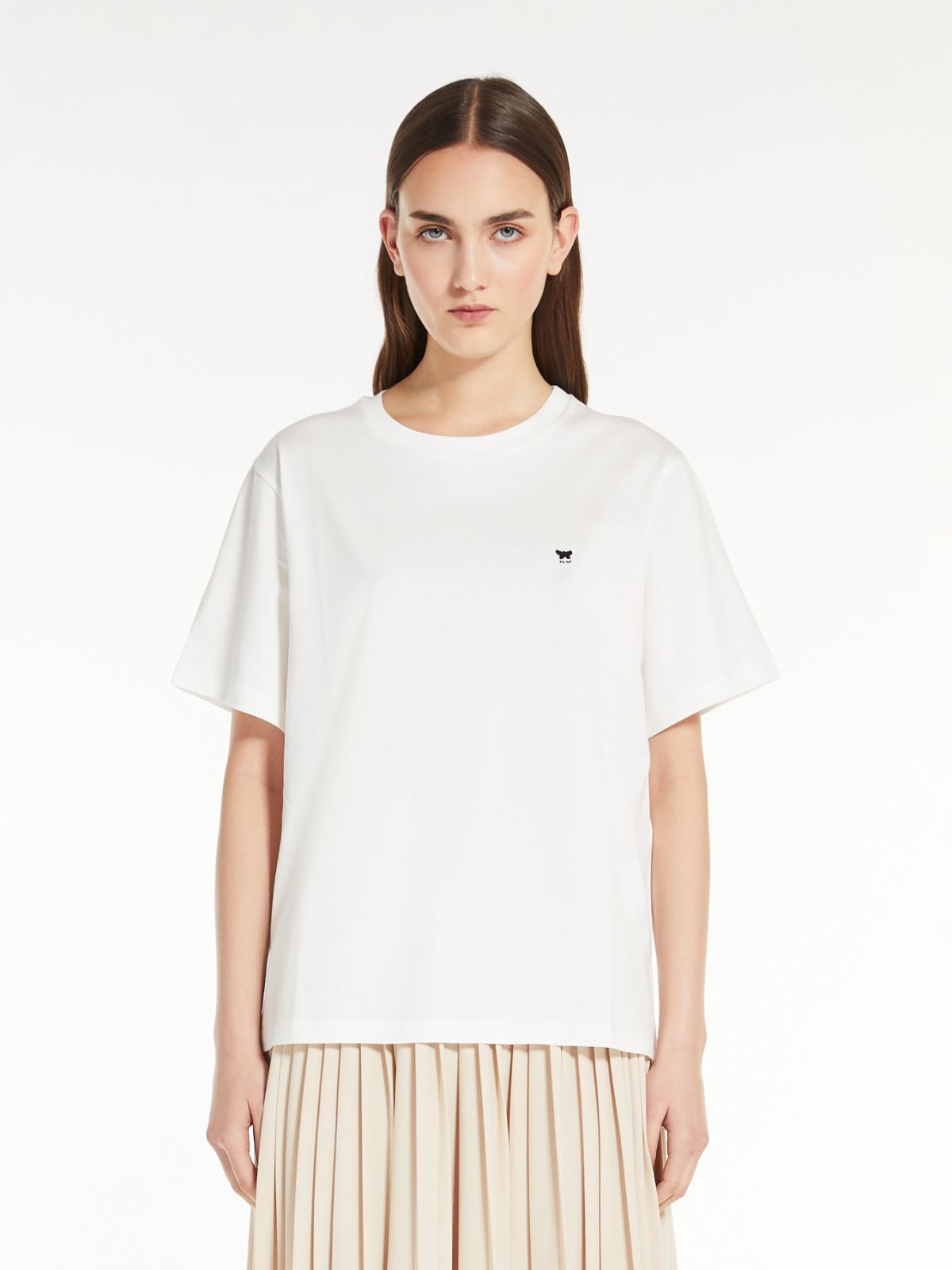 Striped jersey T-shirt, white | Weekend Max Mara