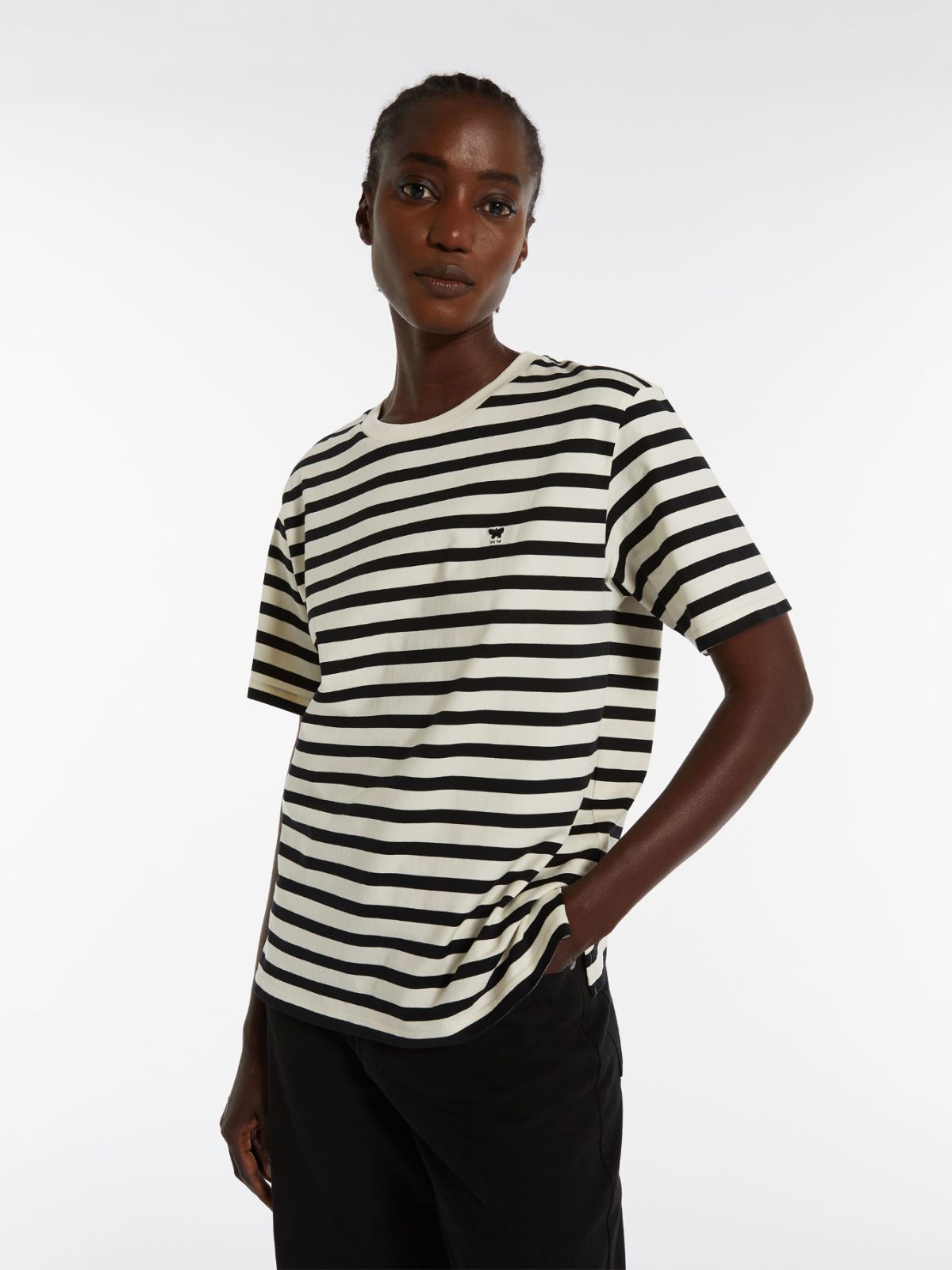 Striped jersey T-shirt - BLACK - Weekend Max Mara - 4