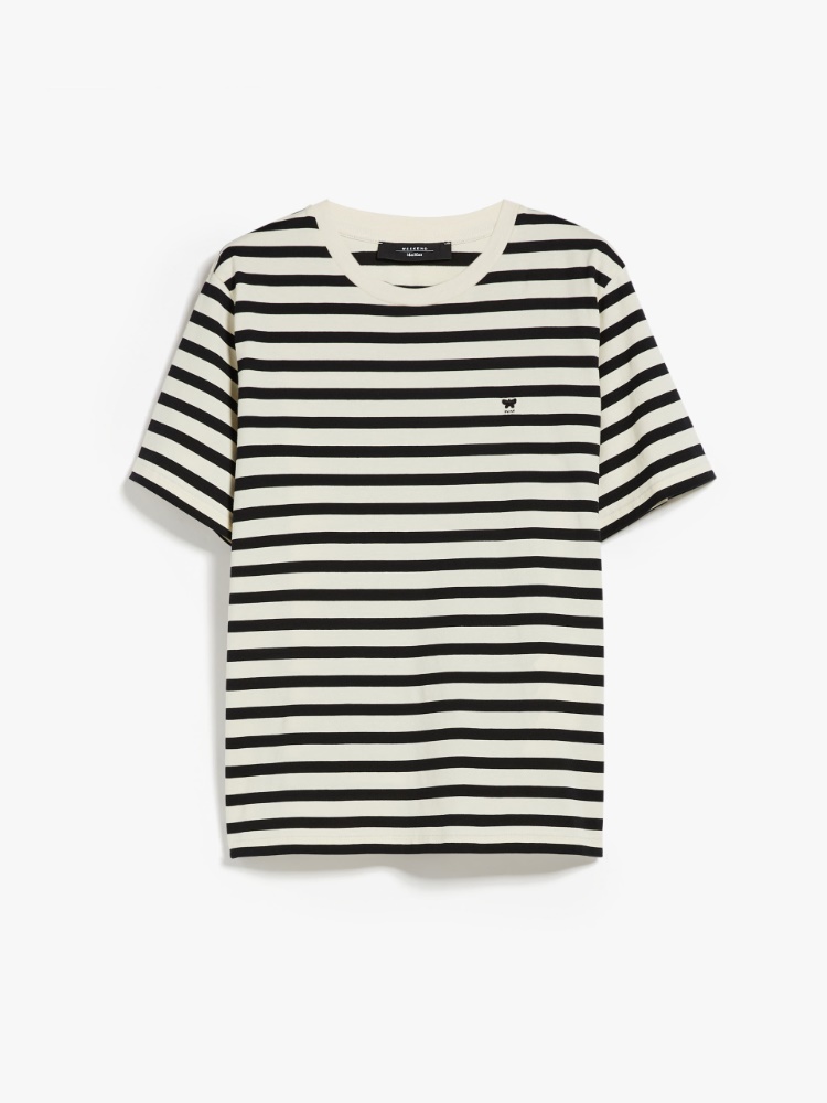 Striped jersey T-shirt - BLACK - Weekend Max Mara