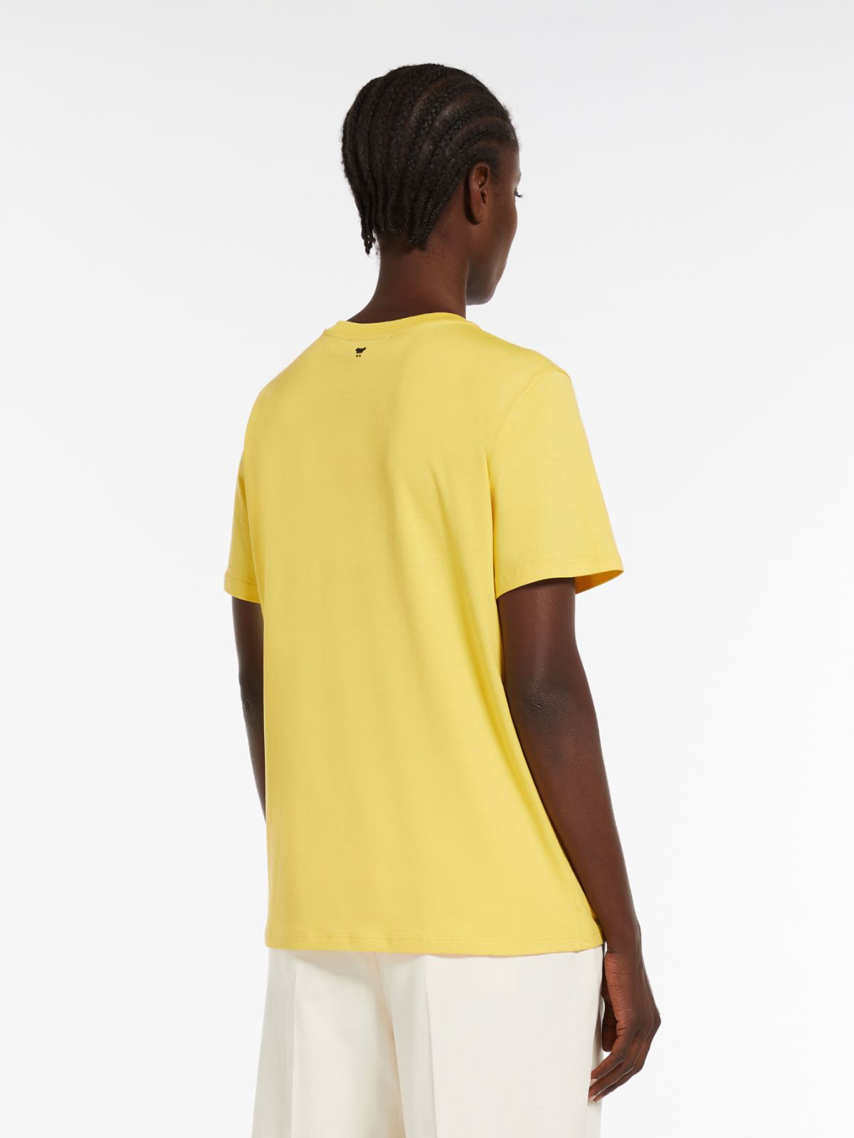 Printed jersey T-shirt, yellow | Weekend Max Mara