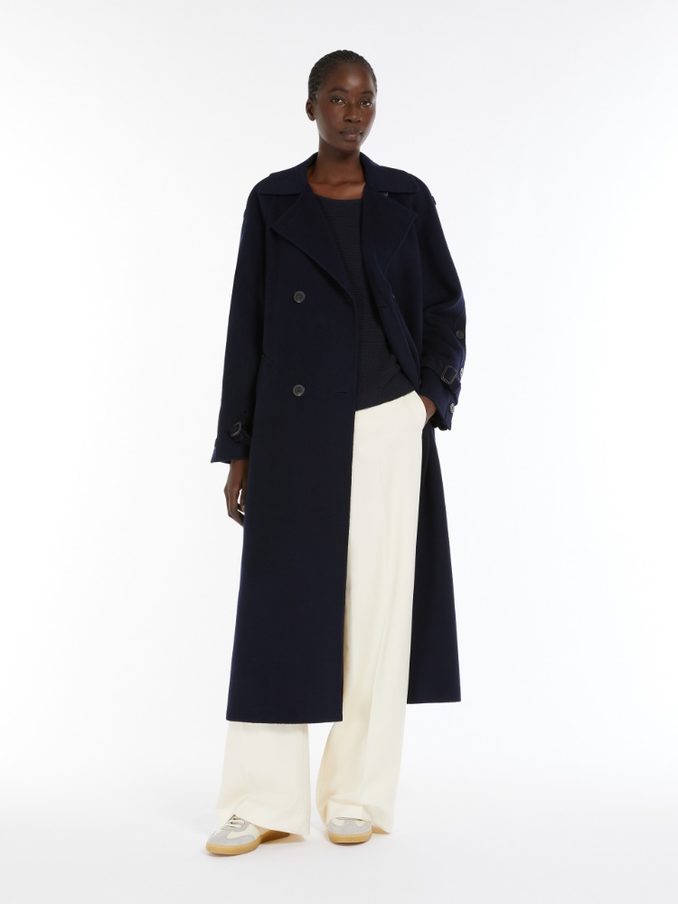 Wool trench coat - NAVY - Weekend Max Mara