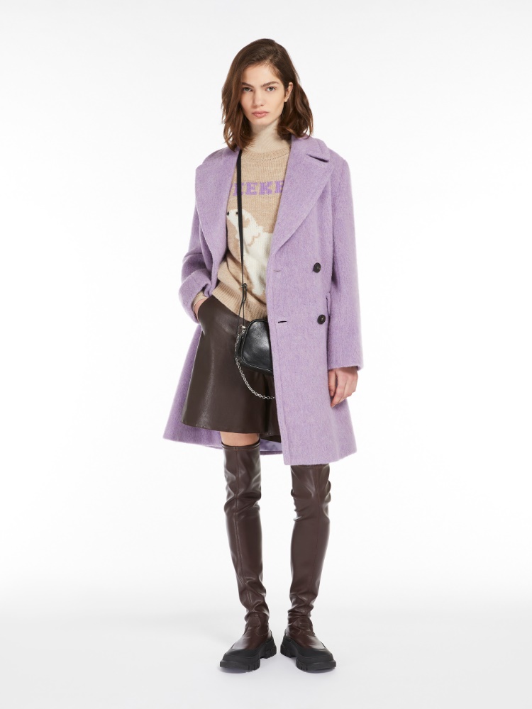 Double-breasted wool-blend coat - LILAC - Weekend Max Mara - 2