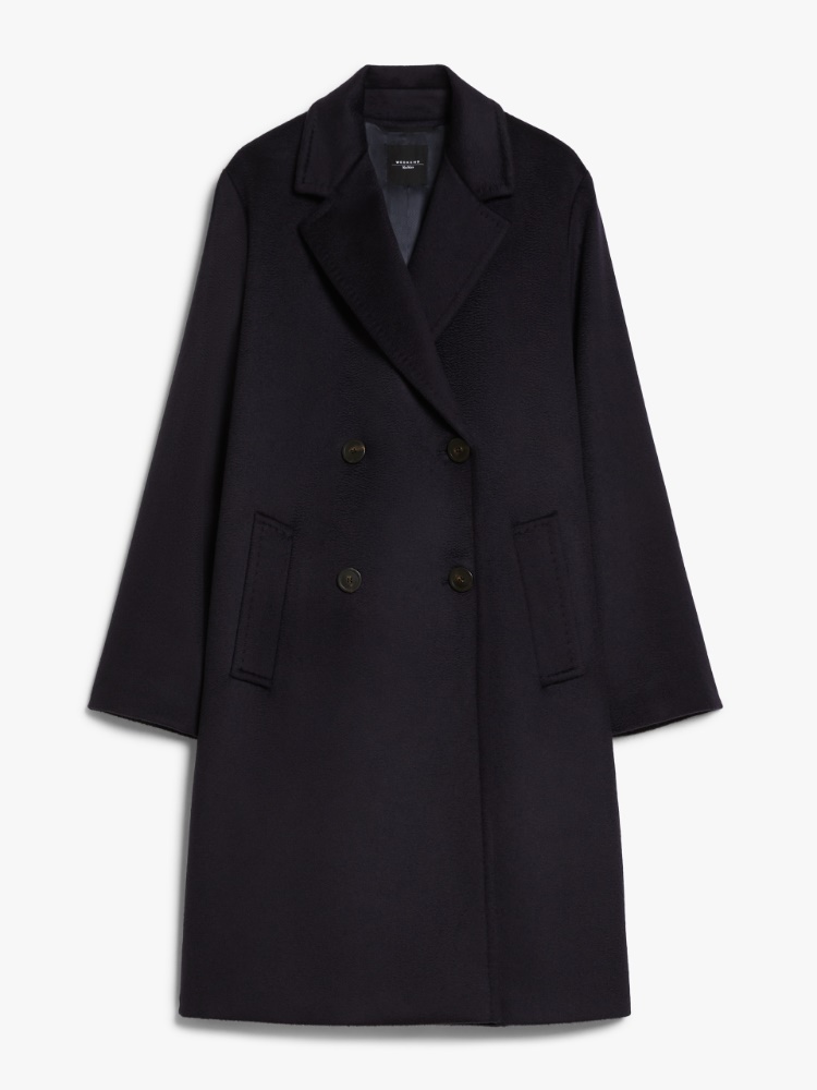 Double-breasted wool broadcloth coat - NAVY - Weekend Max Mara - 2