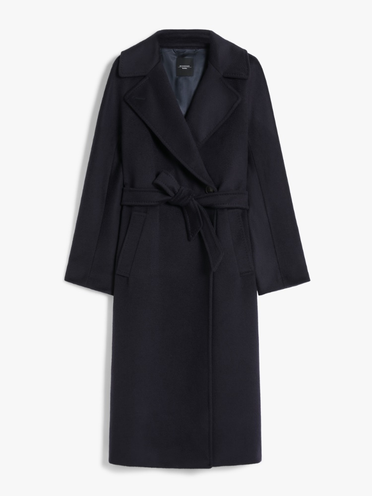 Belted wool coat - NAVY - Weekend Max Mara - 2