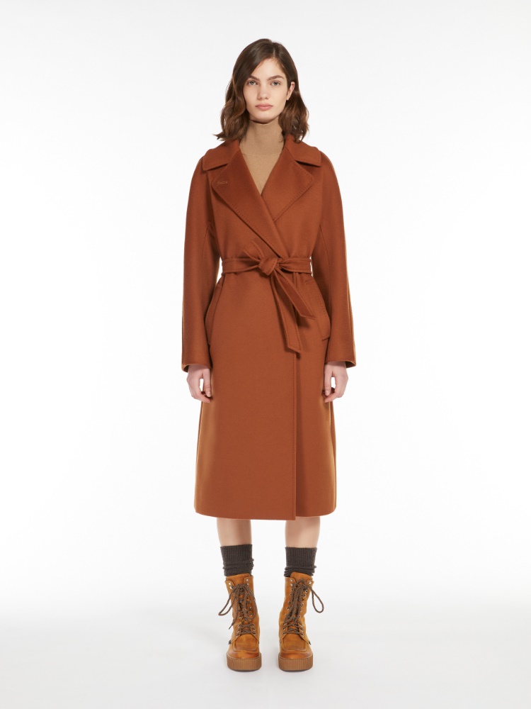 Belted wool coat - TOBACCO - Weekend Max Mara