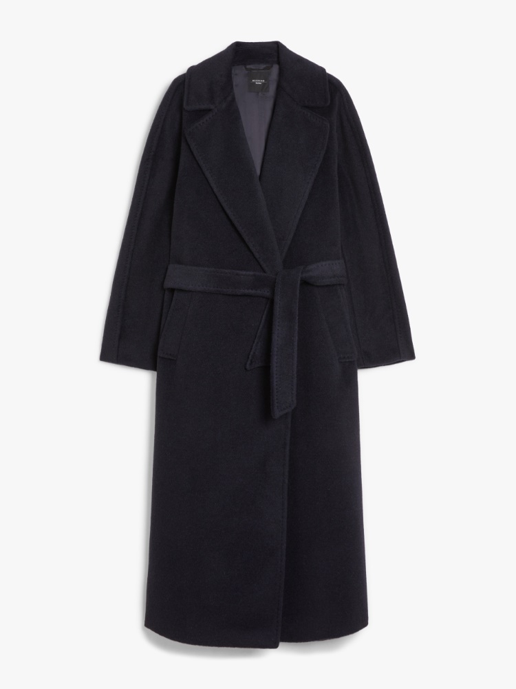 Wool and alpaca robe coat - NAVY - Weekend Max Mara - 2