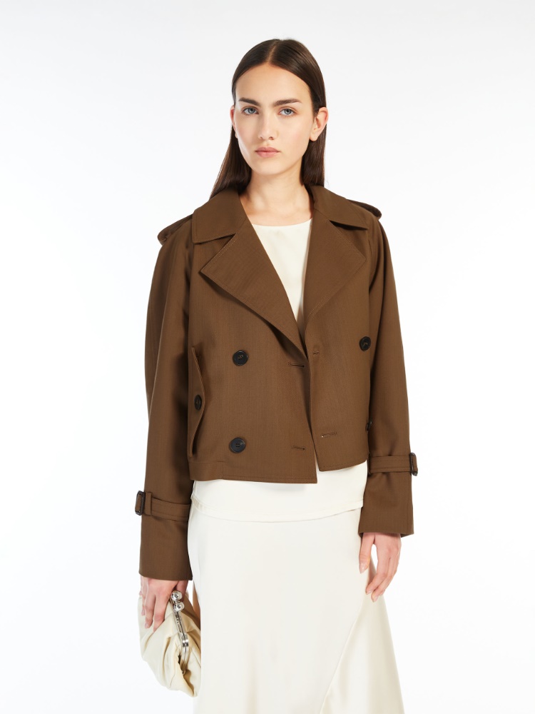 Short water-repellent gabardine trench coat -  - Weekend Max Mara