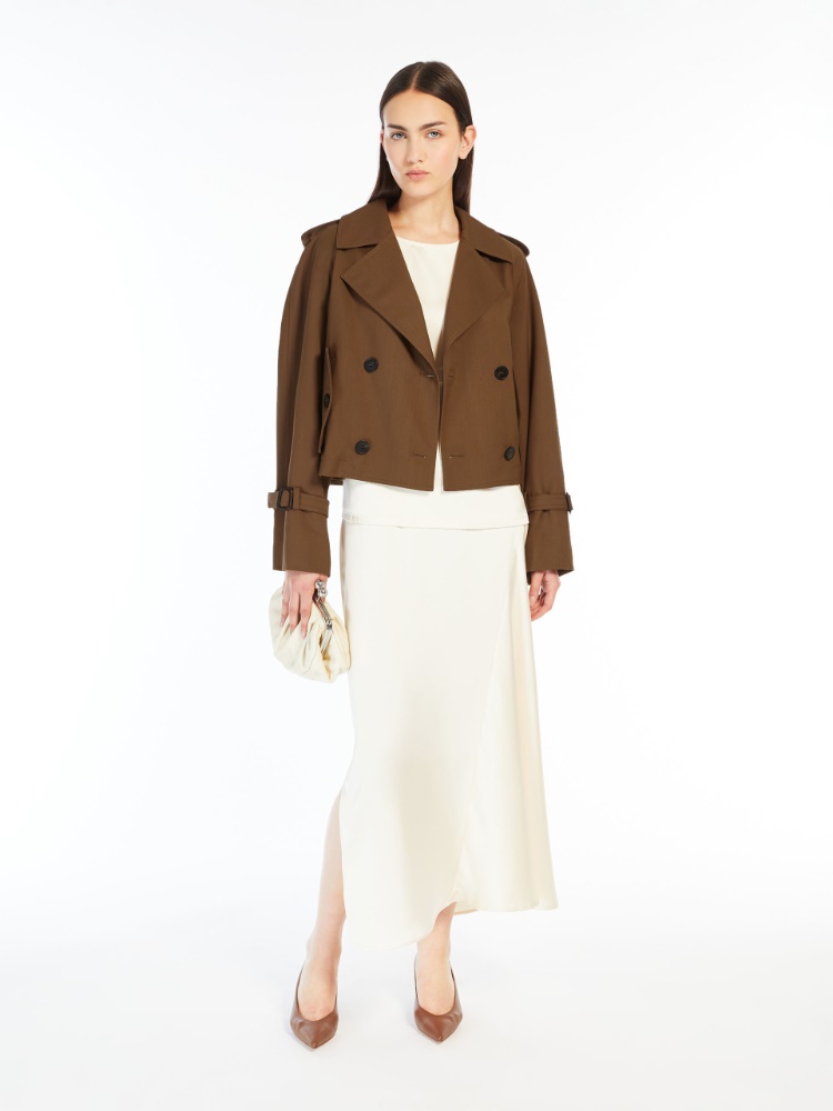 Short water-repellent gabardine trench coat - TOBACCO - Weekend Max Mara - 2