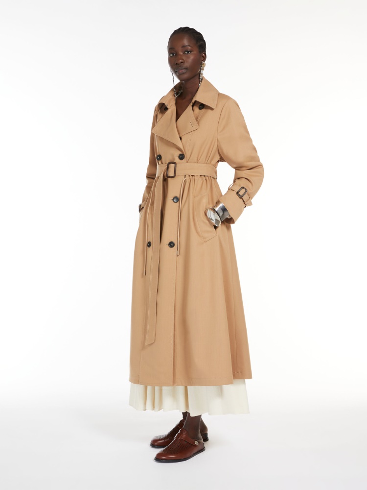 Camel trench coats best sale