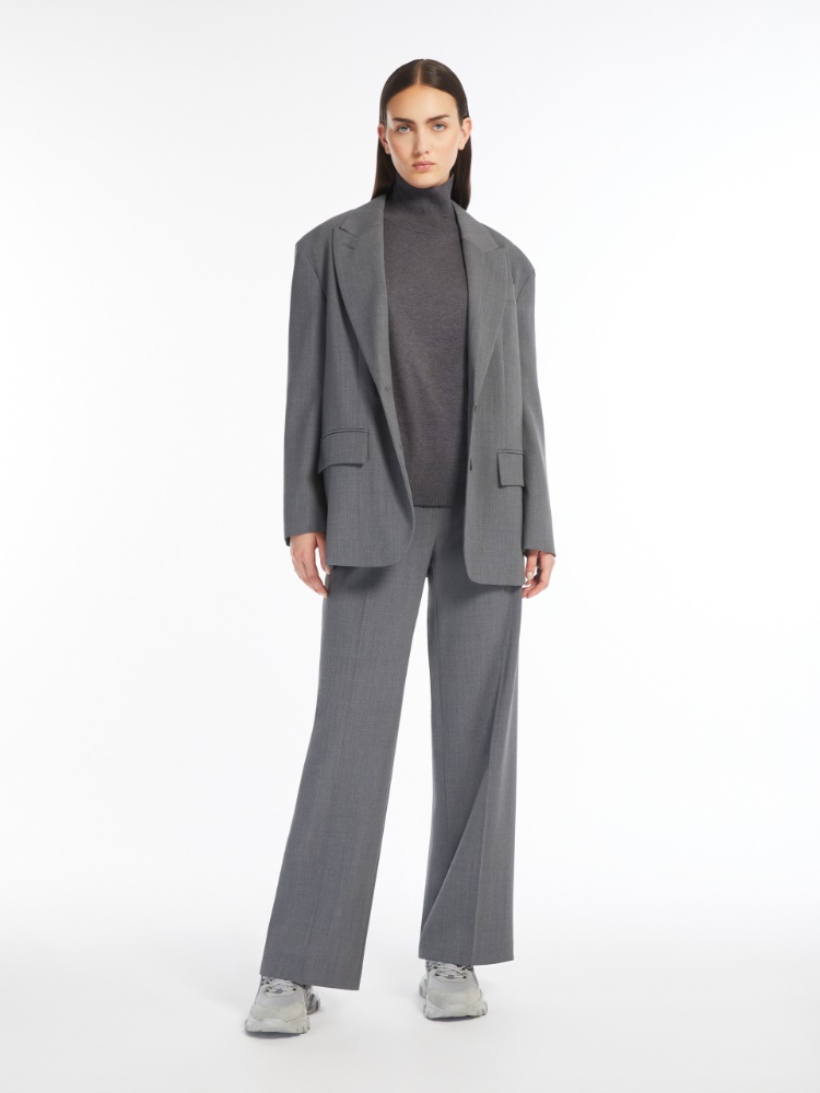 Oversized wool-blend gabardine blazer -  - Weekend Max Mara - 2