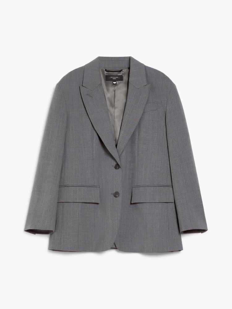 Oversized wool-blend gabardine blazer -  - Weekend Max Mara