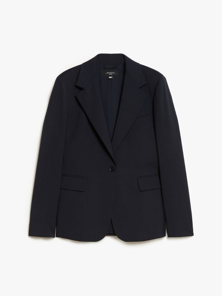 Natural stretch wool blazer - NAVY - Weekend Max Mara - 2