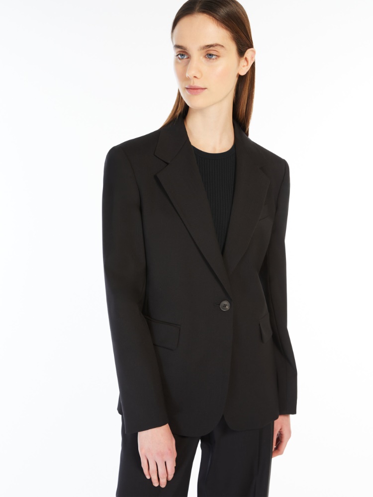 Natural stretch wool blazer - BLACK - Weekend Max Mara